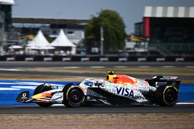 4th July 2025; Silverstone Circuit, Northamptonshire, England; Formula 1 2025 Qatar Airways British F1 Grand Prix; Free Practice Day; Liam Lawson in the Honda RBPTH003 powered Racing Bulls-Honda RBPT VCARB 02 car during P1  ActionPlus12808818 SimonxWest