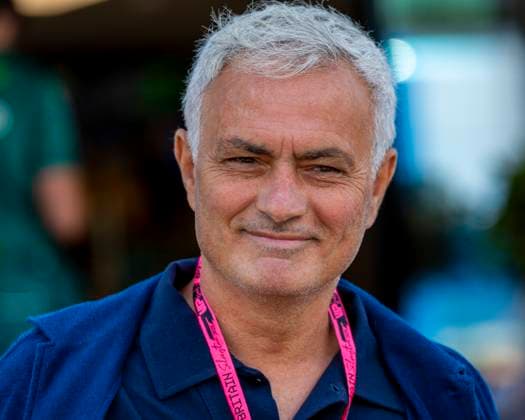 4th July 2025; Silverstone Circuit, Northamptonshire, England; Formula 1 2025 Qatar Airways British F1 Grand Prix; Free Practice Day; Football manager Jose Mourinho in the paddock  ActionPlus12808839 TimxWilliams