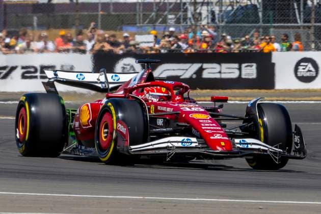 4th July 2025; Silverstone Circuit, Northamptonshire, England; Formula 1 2025 Qatar Airways British F1 Grand Prix; Free Practice Day; Scuderia Ferrari HP driver Charles Leclerc in his Ferrari SF-25 Ferrari 066 15 during free practice 1  ActionPlus12808867 TimxWilliams