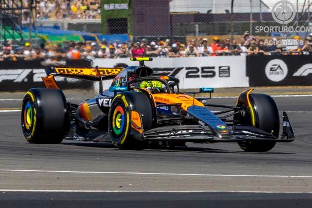4th July 2025; Silverstone Circuit, Northamptonshire, England; Formula 1 2025 Qatar Airways British F1 Grand Prix; Free Practice Day; McLaren Formula 1 Team driver Lando Norris in his McLaren-Mercedes MCL39 Mercedes-AMG F1 M16 during free practice 1  ActionPlus12808870 TimxWilliams