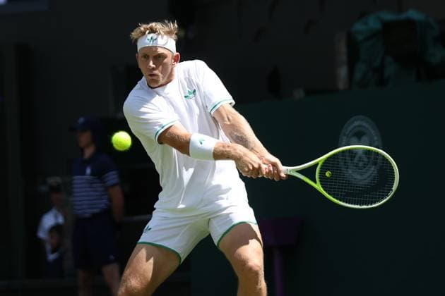 Spain s Alejandro Davidovich Fokina in his third round match against American Taylor Fritz on day five of the 2025 Wimbledon Championships in London on Friday, June 04, 2025.  LON2025070424 HUGOxPHILPOTT