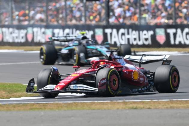 F1 Grand Prix of Great Britain - Practice Charles Leclerc of Monaco and Ferrari participates in Free Practice 1 of the Formula 1 Qatar Airways British Grand Prix at the Silverstone Circuit in Towcester, England, on July 4, 2024. United Kingdom  Copyright: xMIxNewsx originalFilename:fletcher-f1grandp250704_npxKr.jpg