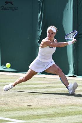 Laura Siegemund, GER, during third round of 2025 All England Lawn Tennis Championships at Wimbledon, womens singles, London, 04 07 2025