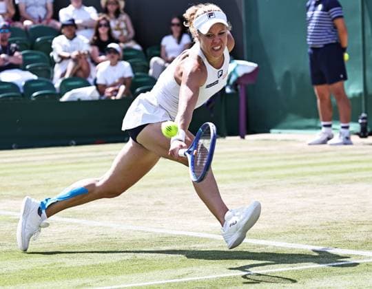 Laura Siegemund, GER, during third round of 2025 All England Lawn Tennis Championships at Wimbledon, womens singles, London, 04 07 2025