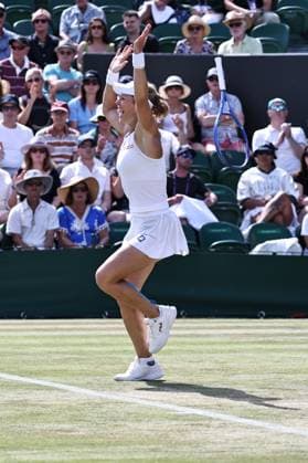 Laura Siegemund, GER, after third round of 2025 All England Lawn Tennis Championships at Wimbledon, womens singles, London, 04 07 2025