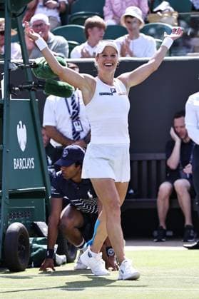 Laura Siegemund, GER, after third round of 2025 All England Lawn Tennis Championships at Wimbledon, womens singles, London, 04 07 2025