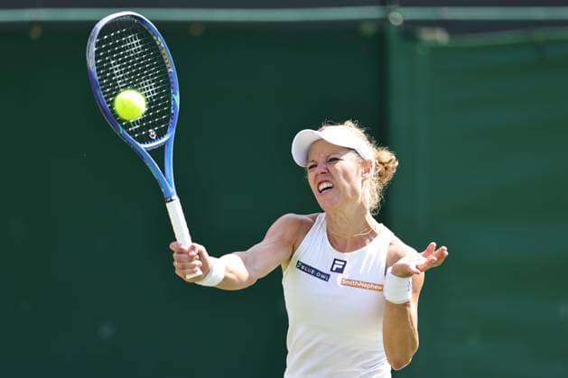 Laura Siegemund, GER, during third round of 2025 All England Lawn Tennis Championships at Wimbledon, womens singles, London, 04 07 2025