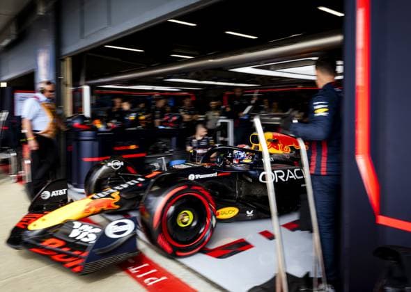 SILVERSTONE - Max Verstappen (Red Bull Racing) during 2nd free practice at the Silverstone circuit ahead of the Great Britain Grand Prix. ANP SEM VAN DER WAL xVIxANPxSportx xxANPxIVx 530934048 originalFilename: 530934048.jpg