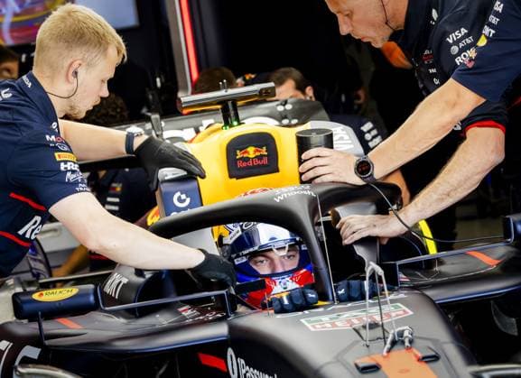 SILVERSTONE - Max Verstappen (Red Bull Racing) during 2nd free practice at the Silverstone circuit ahead of the Great Britain Grand Prix. ANP SEM VAN DER WAL xVIxANPxSportx xxANPxIVx 530934494 originalFilename: 530934494.jpg