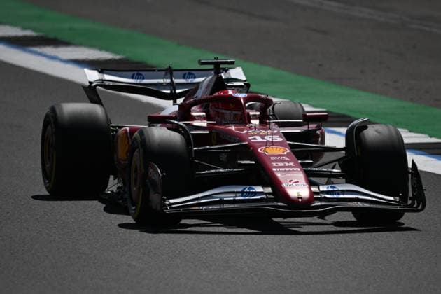 F1 Grand Prix of Great Britain - Practice NORTHAMPTON, UNITED KINGDOM - JULY 04: Charles Leclerc of Ferrari on track during practice ahead of the F1 Grand Prix of Great Britain at Silverstone Circuit on July 04, 2025 in Northampton, United Kingdom. Rasid Necati Aslim Anadolu Northampton United Kingdom. Editorial use only. Please get in touch for any other usage.  Copyright: x2025xAnadoluxRasidxNecatixAslimx