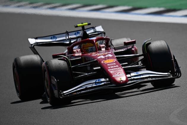 F1 Grand Prix of Great Britain - Practice NORTHAMPTON, UNITED KINGDOM - JULY 04: Lewis Hamilton of Ferrari on track during practice ahead of the F1 Grand Prix of Great Britain at Silverstone Circuit on July 04, 2025 in Northampton, United Kingdom. Rasid Necati Aslim Anadolu Northampton United Kingdom. Editorial use only. Please get in touch for any other usage.  Copyright: x2025xAnadoluxRasidxNecatixAslimx