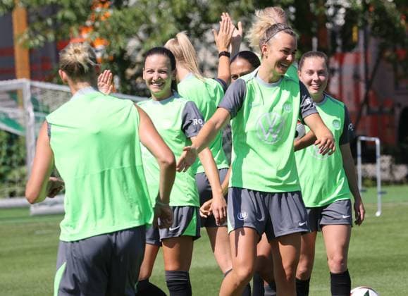 Training start VfL Wolfsburg Women Wolfsburg, 04 07 2025, Football, Women, Google Pixel Women Bundesliga, VfL Wolfsburg, Training start, Picture shows impressions from training Wolfsburg