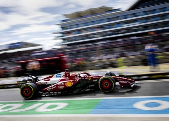 SILVERSTONE - Charles Leclerc (Ferrari) during 2nd free practice at the Silverstone circuit ahead of the Great Britain Grand Prix. ANP SEM VAN DER WAL xVIxANPxSportx xxANPxIVx 530934977 originalFilename: 530934977.jpg