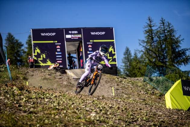 Whoop Downhill Worldcup La Thuile HOFMANN Nina SANTA CRUZ SYNDICATEat Whoop Downhill Worldcup La Thuile, 04 07 2025,in La Thuile,ITA Photo Sebastian Sternemann