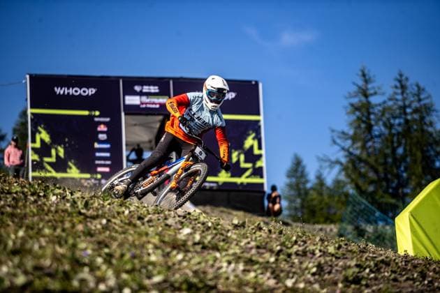 Whoop Downhill Worldcup La Thuile HICKMAN Kasper CUBE FACTORY RACINGat Whoop Downhill Worldcup La Thuile, 04 07 2025,in La Thuile,ITA Photo Sebastian Sternemann