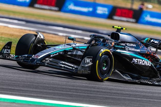 2025 Formula One British Grand Prix Silverstone Circuit, Towcester, United Kingdom. 4.July.2025; Andrea Kimi Antonelli of Italy and Mercedes-AMG PETRONAS F1 Team during Free Practice 2 Formula One British Grand Prix Towcester Silverstone Circuit United Kingdom Copyright: xJayxHiranox