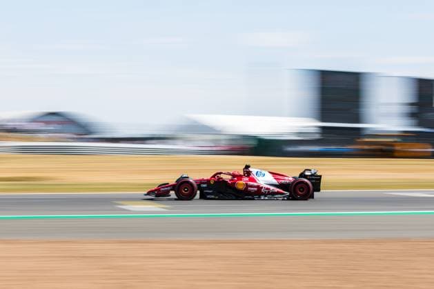 2025 Formula One British Grand Prix Silverstone Circuit, Towcester, United Kingdom. 4.July.2025; Charles Leclerc of Monaco and Scuderia Ferrari during Free Practice 1 Formula One British Grand Prix Towcester Silverstone Circuit United Kingdom Copyright: xJayxHiranox