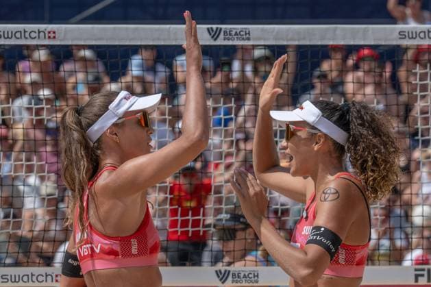 Beach Pro Tour Elite 16 Gstaad, 04 07 2025 Anouk Verge Depre SUI , Zoe Verge Depre SUI Beach Pro Tour Elite 16 Gstaad on 04 07 2025 Copyright: xBEAUTIFULxSPORTS PeterxWeberx