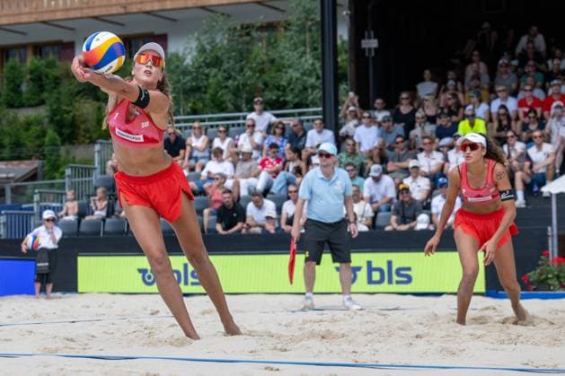 Beach Pro Tour Elite 16 Gstaad, 04 07 2025 Anouk Verge Depre SUI , Zoe Verge Depre SUI Beach Pro Tour Elite 16 Gstaad on 04 07 2025 Copyright: xBEAUTIFULxSPORTS PeterxWeberx