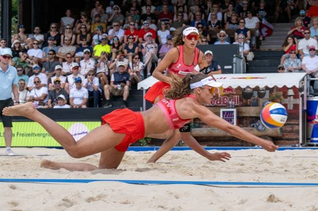 Beach Pro Tour Elite 16 Gstaad, 04 07 2025 Anouk Verge Depre SUI , Zoe Verge Depre SUI Beach Pro Tour Elite 16 Gstaad on 04 07 2025 Copyright: xBEAUTIFULxSPORTS PeterxWeberx