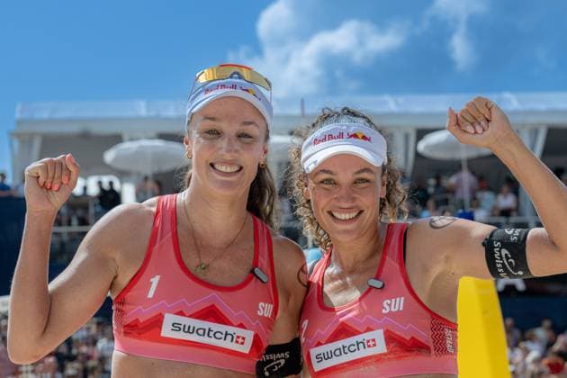 Beach Pro Tour Elite 16 Gstaad, 04 07 2025 Anouk Verge Depre SUI , Zoe Verge Depre SUI Beach Pro Tour Elite 16 Gstaad on 04 07 2025 Copyright: xBEAUTIFULxSPORTS PeterxWeberx