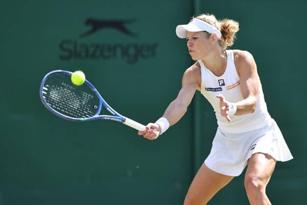 Laura Siegemund, GER, during third round of 2025 All England Lawn Tennis Championships at Wimbledon, womens singles, London, 04 07 2025