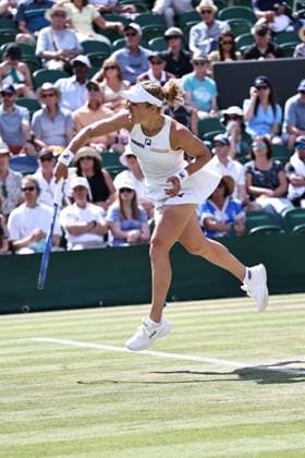 Laura Siegemund, GER, during third round of 2025 All England Lawn Tennis Championships at Wimbledon, womens singles, London, 04 07 2025