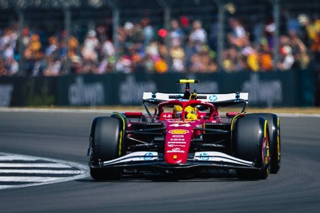 Formula 1 Qatar Airways British Grand Prix 2025 Cédric Marcadier OVERTAKE MAXPPP - Silverstone 04 07 2025 44 HAMILTON Lewis (gbr), Scuderia Ferrari HP, action during the Formula 1 Qatar Airways British Grand Prix 2025, the 12th round of the 2025 FIA Formula 1 World Championship, WM, Weltmeisterschaft at the Silverstone Circuit in Silverstone, United Kingdom, from July 3 to 6, 2025 Silverstone United Kingdom  Copyright: xOVERTAKE MAXPPPxCédricxMarcadierx OVT202507057916 OVT202507057916