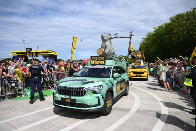 Tour de France 2025 Stage 1 LILLE METROPOLE, FRANCE - JULY 05 : Illustration picture of the advertising caravan during stage 1 of the 112th edition of Tour de France an UCI World Tour 2.UWT cycling road race stage for Men Elite of 185 km with start in Lille Metropole and finish in Lille Metropole on July 5, 2025 in Lille Metropole, France, 05 07 2025 ( Motordriver Kenny Verfaillie - Lille Metropole France  Copyright: xVincentxKalutx