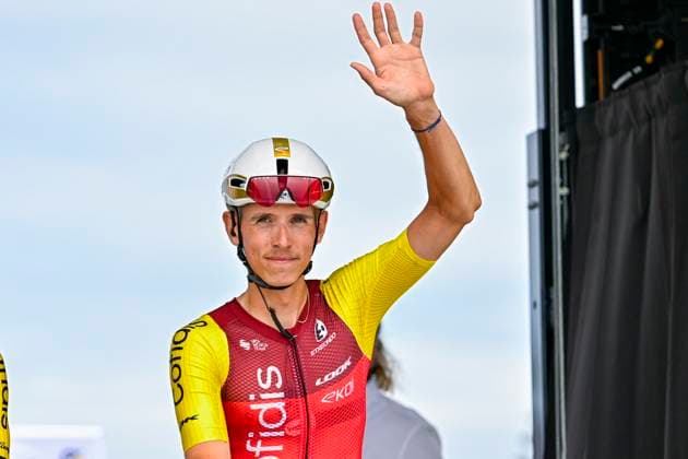 Tour de France 2025 Stage 1 LILLE METROPOLE, FRANCE - JULY 05 : Teuns Dylan (BEL) of Cofidis on stage before the start of the race during stage 1 of the 112th edition of Tour de France an UCI World Tour 2.UWT cycling road race stage for Men Elite of 185 km with start in Lille Metropole and finish in Lille Metropole on July 5, 2025 in Lille Metropole, France, 05 07 2025 ( Motordriver Kenny Verfaillie - Lille Metropole France  Copyright: xJanxDexMeuleneirx