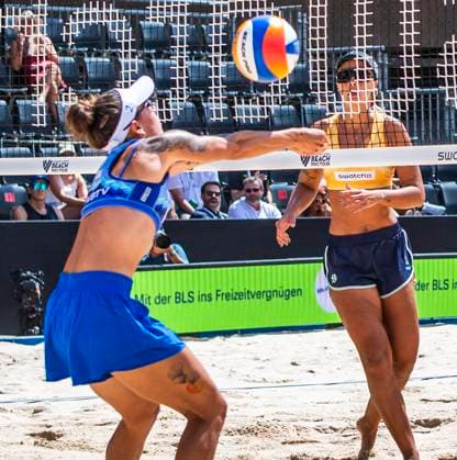 July 5, 2025, Puidoux, Puidoux, Switzerland: Gstaad Switzerland, 07 05 2025: MOLLY SHAW of USA return during Swatch Beach Pro Gstaad 2025, Swatch Beach Pro Gstaad 2025 took place in the famous ski resort and which organizes events like the EFG Swiss Open Gstaad ATP, Tennis Herren 250 and the Polo Gold Club Gstaad 2024 and took place at Roy Emerson Arena in Gstaad. Puidoux Switzerland - ZUMAd206 20250705_zip_d206_021 Copyright: xEricxDubostx
