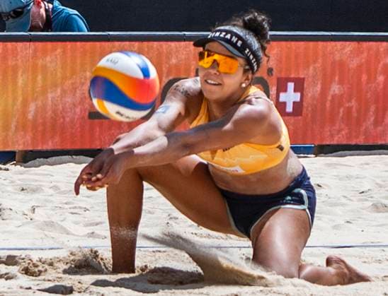 July 5, 2025, Gstaad, Bern, Switzerland: Gstaad Switzerland, 07 05 2025: VICTORIA LOPES PEREIRA TOSTAÃ‚ of Brazil is in action during Swatch Beach Pro Gstaad 2025, Swatch Beach Pro Gstaad 2025 took place in the famous ski resort and which organizes events like the EFG Swiss Open Gstaad ATP, Tennis Herren 250 and the Polo Gold Club Gstaad 2024 and took place at Roy Emerson Arena in Gstaad. Gstaad Switzerland - ZUMAd206 20250705_zip_d206_029 Copyright: xEricxDubostx