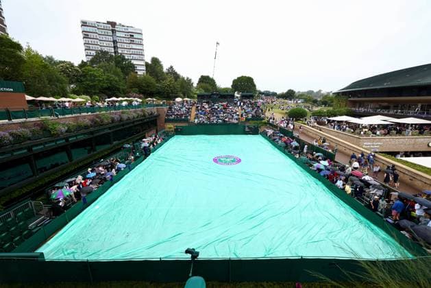 General views around the grounds as play is stopped due to rain. Wimbledon Tennis Championships, Day 6, The All England Lawn Tennis and Croquet Club, London, UK - 05 Jul 2025London The All England Lawn Tennis and United Kingdom  Copyright: xJamesxMarsh Shutterstockx 15385618o