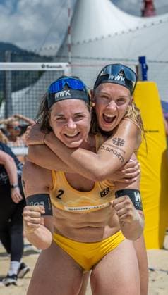 Beach Pro Tour Elite 16 Gstaad, 05 07 2025 Anna Grüne GER , Sandra Ittlinger GER Beach Pro Tour Elite 16 Gstaad on 05 07 2025 Copyright: xBEAUTIFULxSPORTS PeterxWeberx