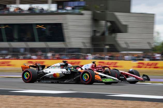 F1 - BRITISH GRAND PRIX 2025 04 NORRIS Lando (gbr), McLaren F1 Team MCL39, action during the Formula 1 Qatar Airways British Grand Prix 2025, 12th round of the 2025 FIA Formula One World Championship, WM, Weltmeisterschaft from July 4 to 6, 2025 on the Silverstone Circuit, in Silverstone, United Kingdom - SilverstoneUnited Kingdom  Copyright: xFLORENTxGOODENx