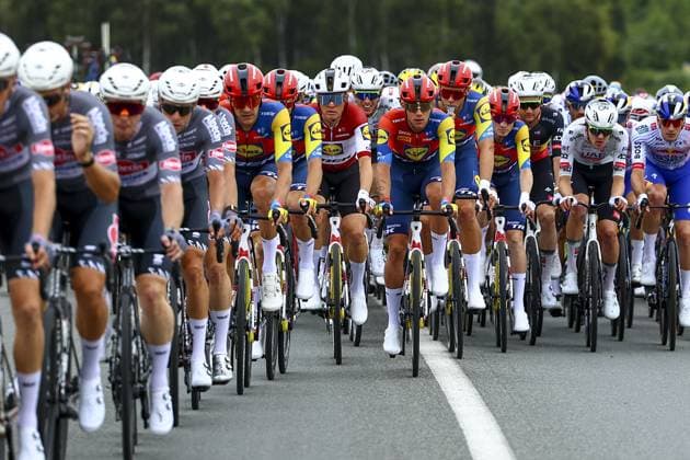 Belgian Thibau Nys of Lidl-Trek pictured in the pack during the first stage, Lille Metropole to Lille Metropole (185 km), of the 2025 Tour de France cycling race, in Lille, France, on Saturday 05 July 2025. The 112th edition of the Tour de France starts on Saturday 5 July in Lille, France, and will finish in Paris, France on the 27th of July. DAVIDxPINTENS  x128475966x