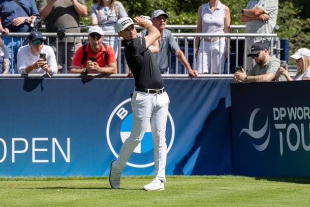 Joel Girrbach SUI xettx, Germany, Munich, 05 07 2025, Golf, BMW International Open, 2025, Round 3, DP World Tour, Golfclub Muenchen Eichenried