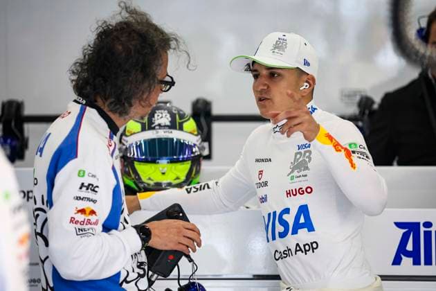 F1 - BRITISH GRAND PRIX 2025 HADJAR Isack (fra), Visa Cash App RB F1 Team VCARB02, portrait MEKIES Laurent (fra), Team Principal of Visa Cash App RB F1 Team, portrait during the Formula 1 Qatar Airways British Grand Prix 2025, 12th round of the 2025 FIA Formula One World Championship, WM, Weltmeisterschaft from July 4 to 6, 2025 on the Silverstone Circuit, in Silverstone, United Kingdom - SilverstoneUnited Kingdom Copyright: xEricxAlonsox