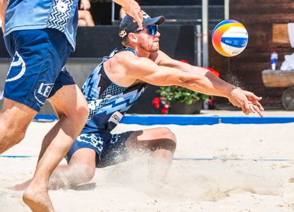 July 5, 2025, Gstaad, Bern, Switzerland: Gstaad Switzerland, 07 05 2025: ANDERS BERMSTEN MOL of Norway return during Swatch Beach Pro Gstaad 2025, Swatch Beach Pro Gstaad 2025 took place in the famous ski resort and which organizes events like the EFG Swiss Open Gstaad ATP, Tennis Herren 250 and the Polo Gold Club Gstaad 2024 and took place at Roy Emerson Arena in Gstaad. Gstaad Switzerland - ZUMAd206 20250705_zip_d206_040 Copyright: xEricxDubostx