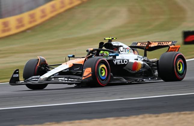 5th July 2025; Silverstone Circuit, Northamptonshire, England; Formula 1 2025 Qatar Airways British F1 Grand Prix; Qualifying Day; Lando Norris in the Mercedes-AMG F1 M16 powered McLaren-Mercedes MCL39 car during the third practice session (P3)  ActionPlus12809375 SimonxWest