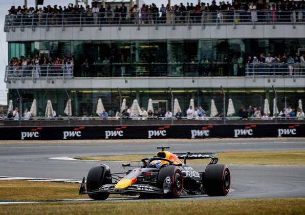 SILVERSTONE - Max Verstappen (Red Bull Racing) during 3rd free practice at the Silverstone circuit ahead of the Great Britain Grand Prix. ANP SEM VAN DER WAL xVIxANPxSportx xxANPxIVx 530979675 originalFilename: 530979675.jpg