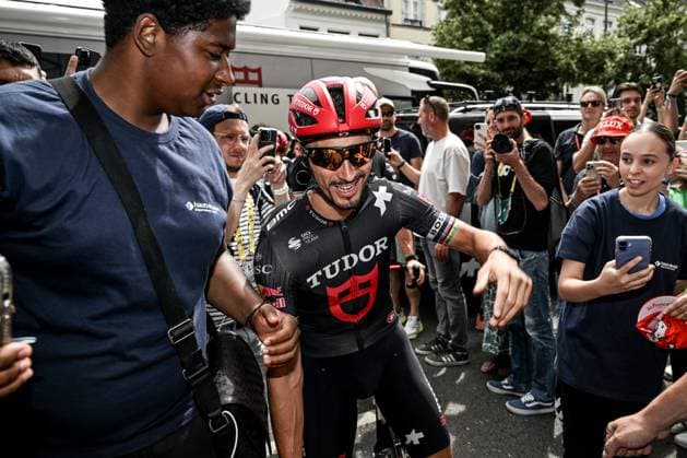 TOUR DE FRANCE 2025 PHOTOPQR OUEST FRANCE Martin ROCHE ; Lille ; 05 07 2025 ; Ce samedi 5 juillet 2025 , c est le départ du Tour de France 2025 à Lille . ici Julian ALAPHILIPPE Photographe: Martin ROCHE Ouest-France- French cycling race Tour de France 2024 takes place in july 2025 Lille FRANCE France  Copyright: xPHOTOPQR OUESTxFRANCE MAXPPPxMartinxROCHEx 20250705OFR9316 20250705OFR9316