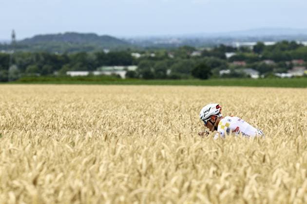 French Matteo Vercher of TotalEnergies pictured during the first stage, Lille Metropole to Lille Metropole (185 km), of the 2025 Tour de France cycling race, in Lille, France, on Saturday 05 July 2025. The 112th edition of the Tour de France starts on Saturday 5 July in Lille, France, and will finish in Paris, France on the 27th of July. DAVIDxPINTENS  x128478459x