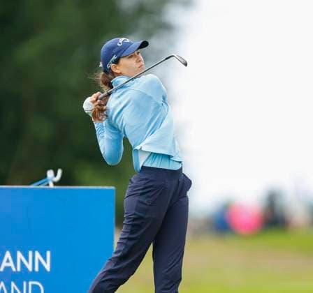 5th July 2025; The O& x2019;Meara Course at Carton House, Maynooth, County Kildare, Ireland; KPMG Womens Irish Open Golf, Round 3; Alexandra Swayne of the United States Virgin Islands tees off on the 2nd hole  ActionPlus12809473 PeterxFitzpatrick