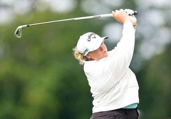5th July 2025; The O& x2019;Meara Course at Carton House, Maynooth, County Kildare, Ireland; KPMG Womens Irish Open Golf, Round 3; Kirsten Rudgeley of Australia tees off on the 2nd hole  ActionPlus12809479 PeterxFitzpatrick
