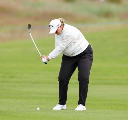 5th July 2025; The O& x2019;Meara Course at Carton House, Maynooth, County Kildare, Ireland; KPMG Womens Irish Open Golf, Round 3; Kirsten Rudgeley of Australia plays her second shot from the 3rd fairway  ActionPlus12809487 PeterxFitzpatrick