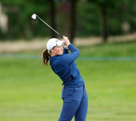 5th July 2025; The O& x2019;Meara Course at Carton House, Maynooth, County Kildare, Ireland; KPMG Womens Irish Open Golf, Round 3; Woad Lottie of England plays her second shot from the 3rd fairway  ActionPlus12809490 PeterxFitzpatrick