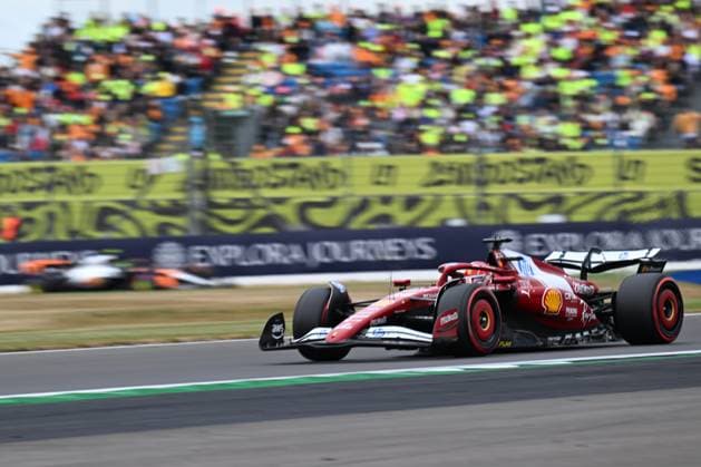 5th July 2025; Silverstone Circuit, Northamptonshire, England; Formula 1 2025 Qatar Airways British F1 Grand Prix; Qualifying Day; Charles Leclerc in the Ferrari 066 15 powered Ferrari SF-25 car during the third practice session (P3)  ActionPlus12809619 SimonxWest