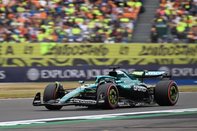 5th July 2025; Silverstone Circuit, Northamptonshire, England; Formula 1 2025 Qatar Airways British F1 Grand Prix; Qualifying Day; Lance Stroll in the Mercedes-AMG F1 M16 powered Aston Martin Aramco-Mercedes AMR25 car during the third practice session (P3)  ActionPlus12809622 SimonxWest