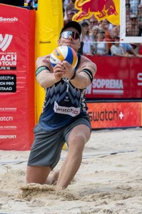 Beach Pro Tour Elite 16 Gstaad, 05 07 2025 Nils Ehlers GER Beach Pro Tour Elite 16 Gstaad on 05 07 2025 Copyright: xBEAUTIFULxSPORTS PeterxWeberx